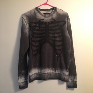 Hot Topic Grey Rude Ribcage Sweatshirt